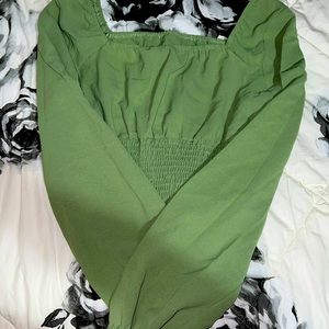 A cute green crop top